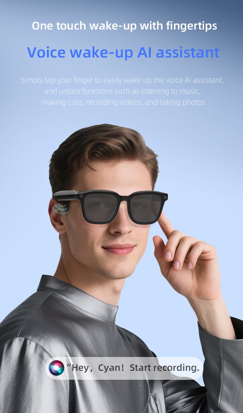 N105 AI Camera Glasses - Privacy Protection with Local Processing