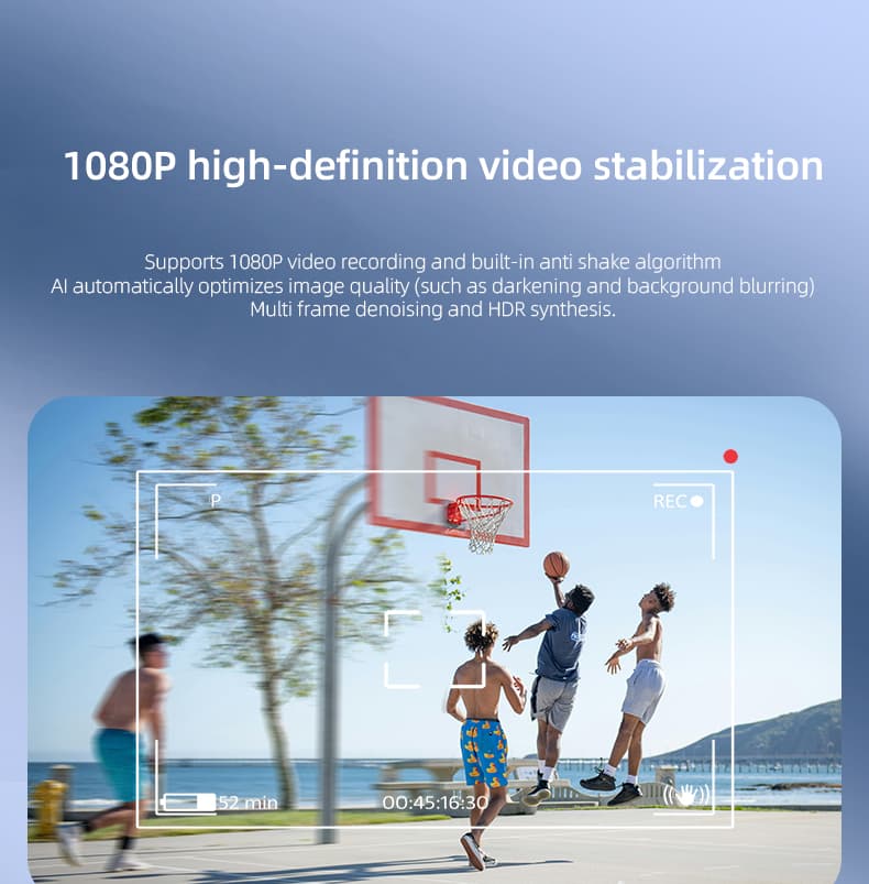 N105 AI Camera Glasses - Professional Image Stabilization Technology