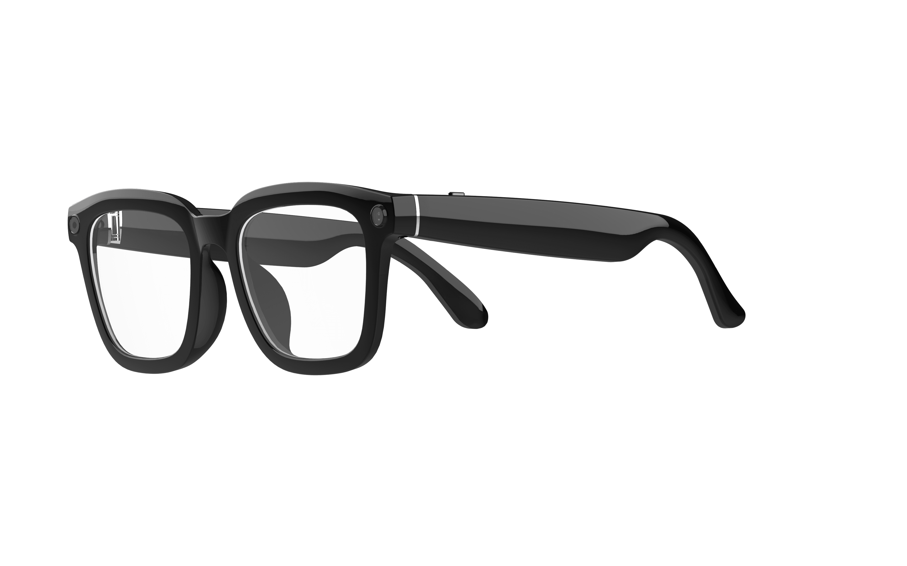 N105 AI Camera Glasses - Blue Light Protection Style - Back View