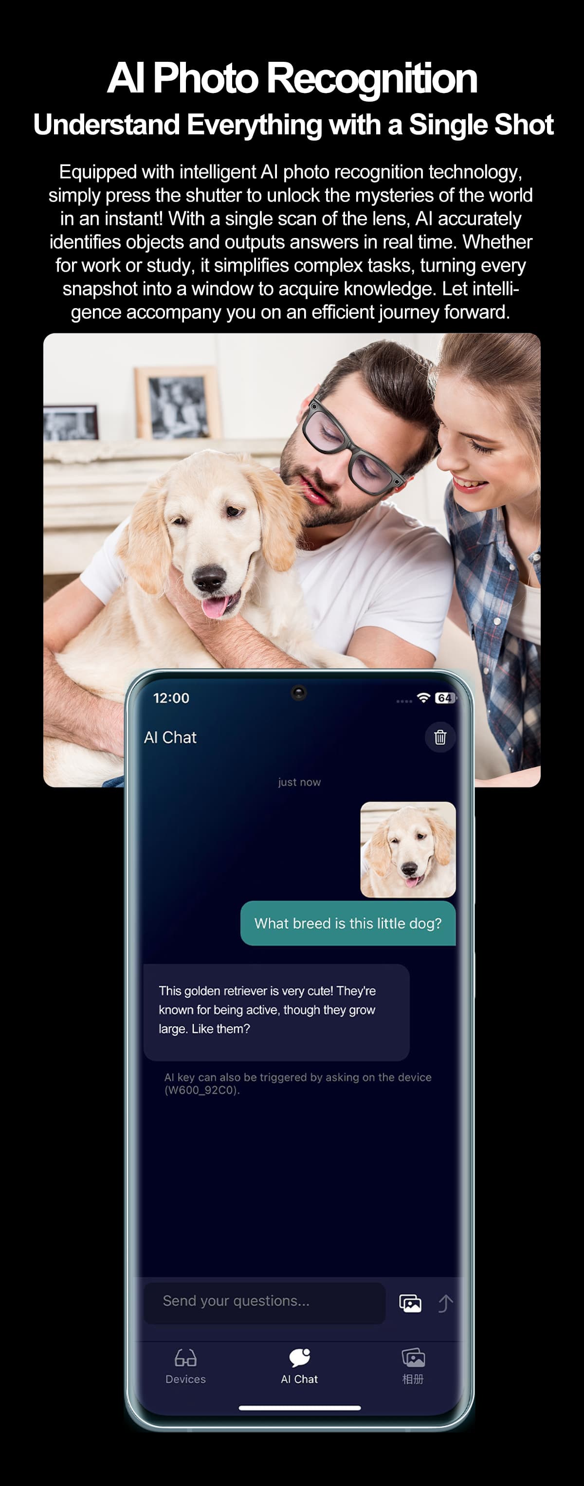 N600 AI Camera Glasses - Premium Comfort Design for Extended Wear