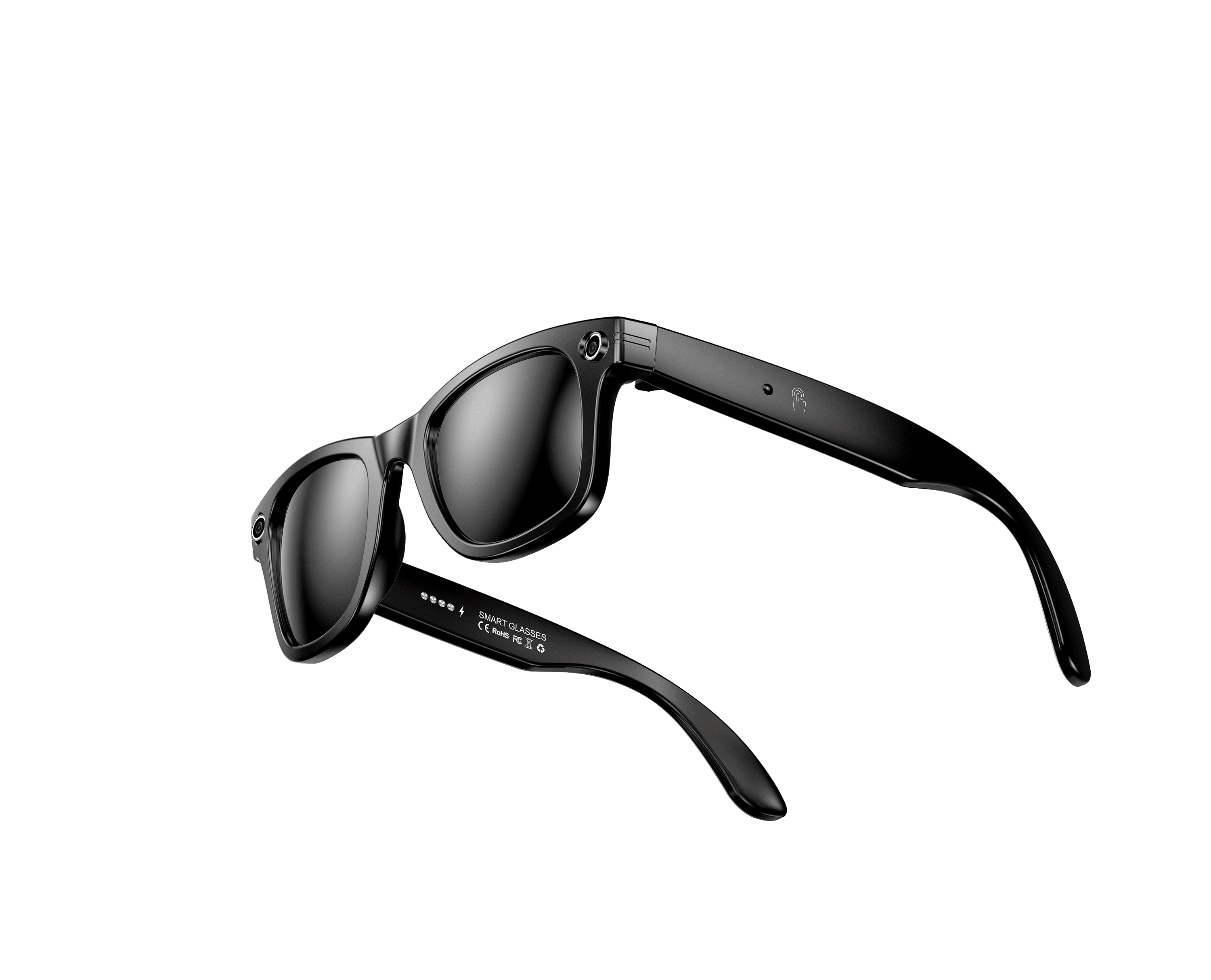 N600 AI Camera Glasses - Sunglasses Style - Side View