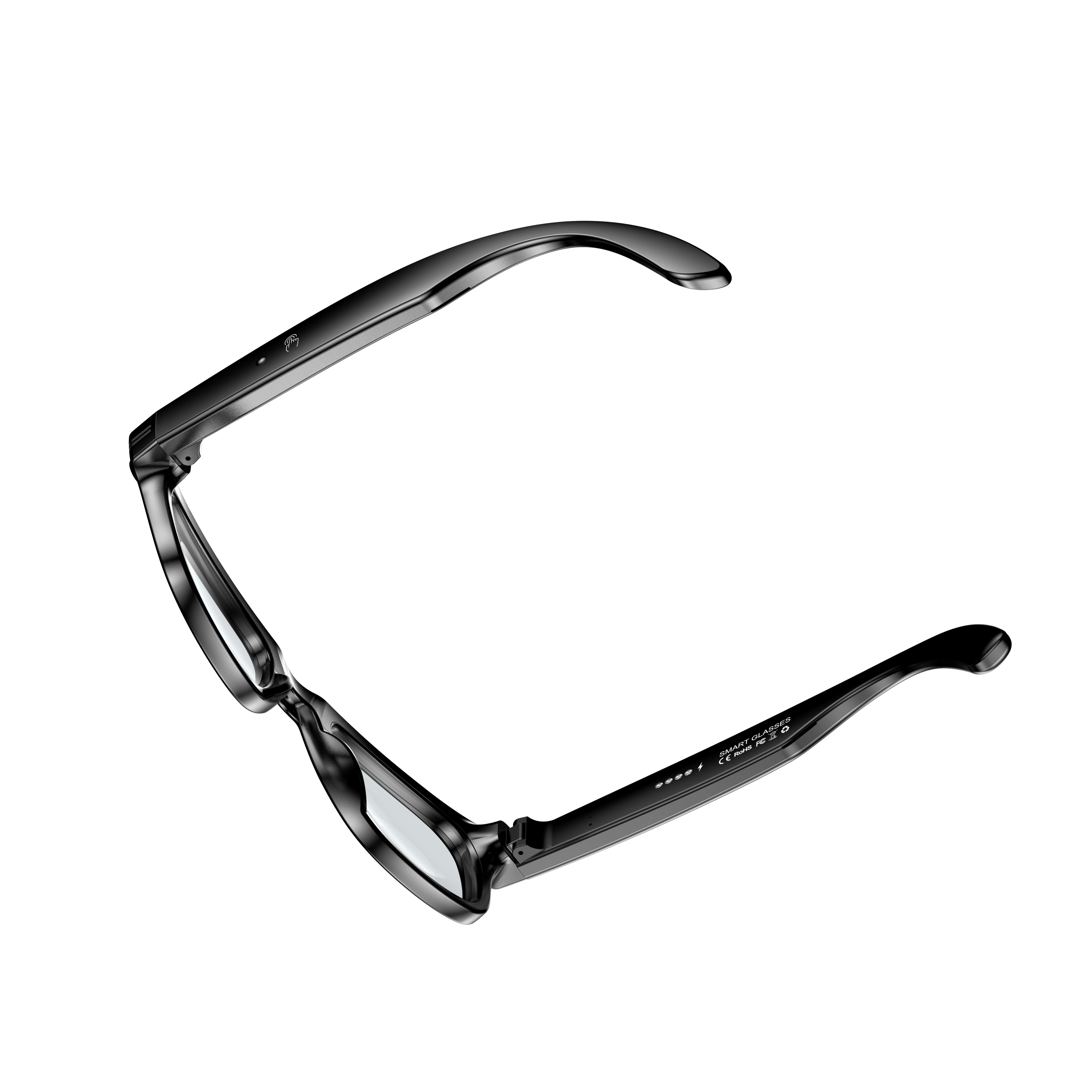 N600 AI Camera Glasses - Blue Light Protection Style - Three Quarter View